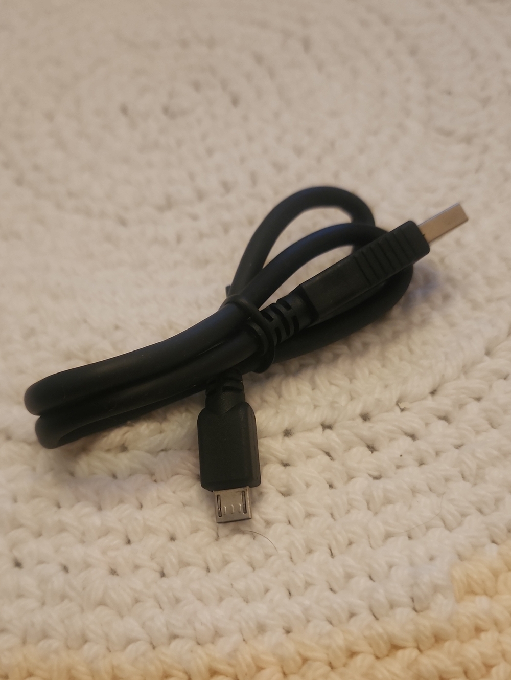 Black Micro USB to USB Charging Cable
